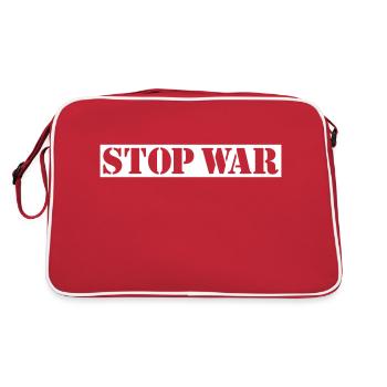 Vecteur STOP WAR - Sac Retro - rouge/blanc - Dos