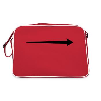Arrow motif - Retro Bag - red/white - Back