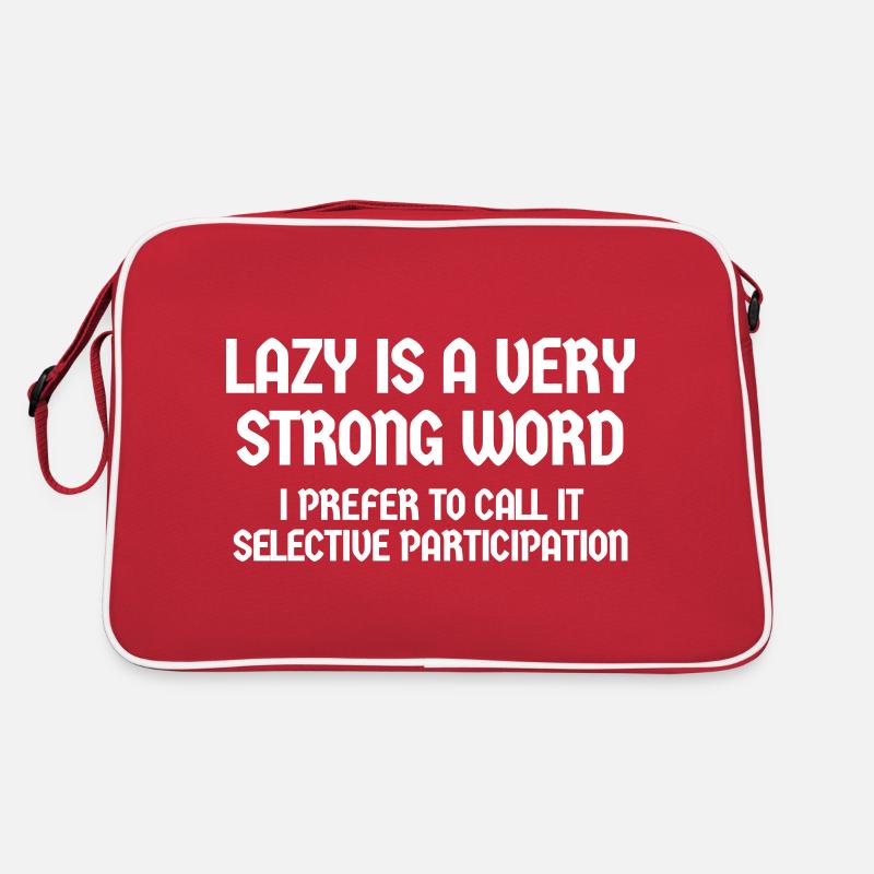 LAZY IS SELECTIVE PARTICIPATION Retro Bag