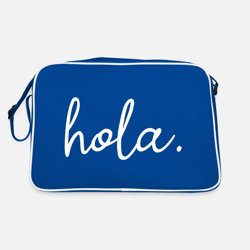 Hola lettrage, hola welcome, espagnol Sac Retro