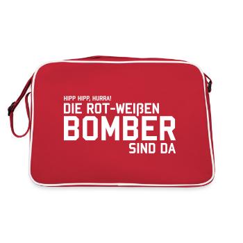 Die rot-weißen Bomber - Retro Tasche - Rot/Weiß - Hinten