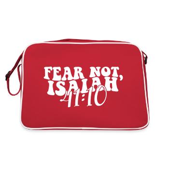 Do not be afraid - Isaiah 41 - Retro Bag - red/white - Back