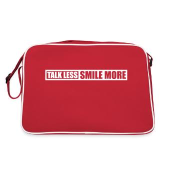 talk less smile more - Retro Bag - red/white - Back