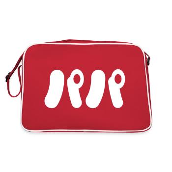 Japanese Papa パパ | Nihongo Language - Retro Bag - red/white - Back