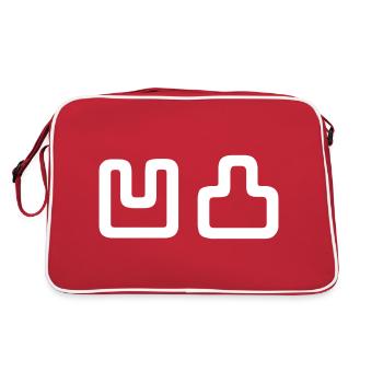 凹凸 Outotsu おうとつ - Retro Bag - red/white - Back