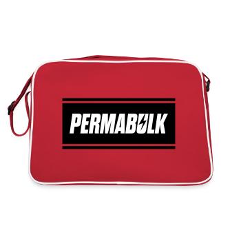 Permabulk! Für die Fitness-Studio-Liebhaber. Bestimmt! - Retro Tasche - Rot/Weiß - Hinten