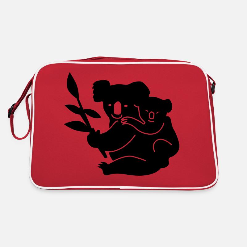 koala - Retro Tasche - Rot/Weiß