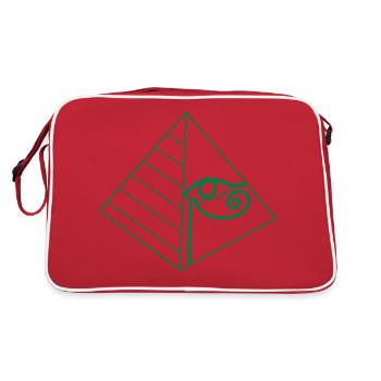 œil pyramidal - Sac Retro - rouge/blanc - Dos