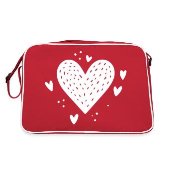 Coeur motif Coeurs - Sac Retro - rouge/blanc - Dos