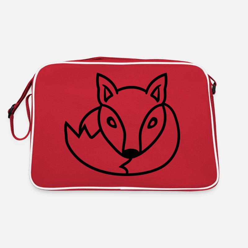 Fuchs Rotfuchs Wildes Tier Schlauer Wald Bewohner Retro Tasche
