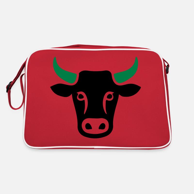 Kuh Rind Kopf Retro Tasche