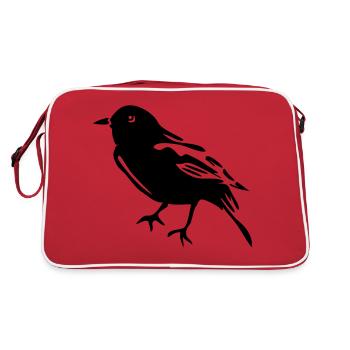 Spatz - Retro Tasche - Rot/Weiß - Hinten