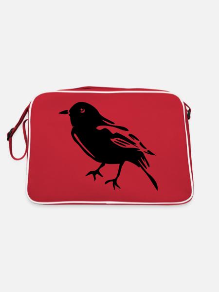 Spatz - Retro Tasche - Rot/Weiß - Hinten