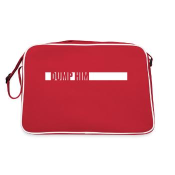 dump him quote logo - Retro Bag - red/white - Back