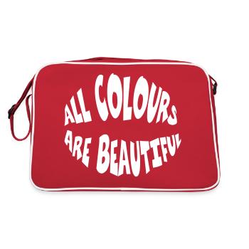 All Colours Are Beautiful - Retro Tasche - Rot/Weiß - Hinten
