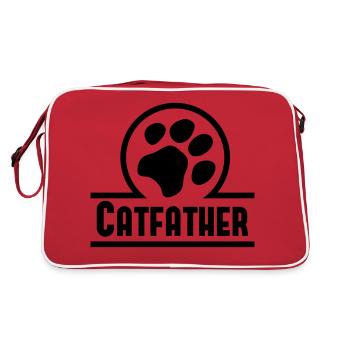 Catfather - Retro Tasche - Rot/Weiß - Hinten
