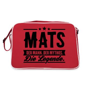 Man Myth Legend Mats - Retro Bag - red/white - Back