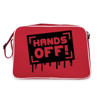 Hands Off Graffiti - Retro Tasche - Rot/Weiß - Hinten