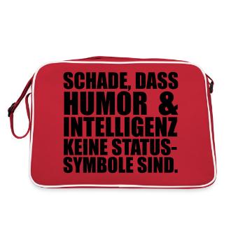 Intelligenz Statussysmbol - Retro Tasche - Rot/Weiß - Hinten