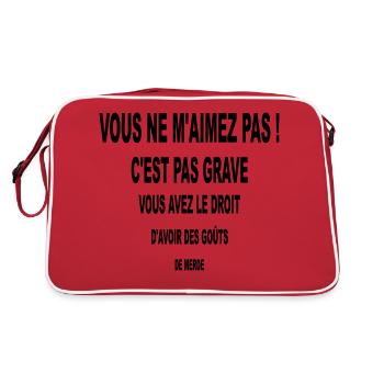 C'est pas grave... humour - Sac Retro - rouge/blanc - Dos