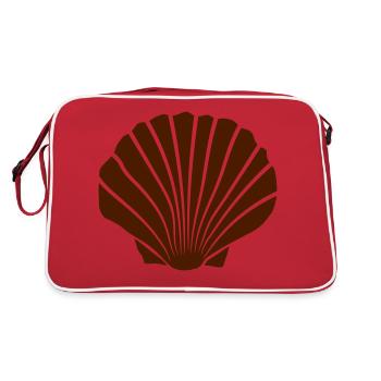Logo Coquille Brune - Sac Retro - rouge/blanc - Dos