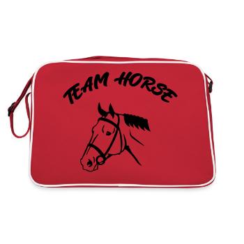 Team Horse - Retro Tasche - Rot/Weiß - Hinten