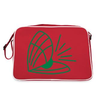 Schwarze Perle - Retro Tasche - Rot/Weiß - Hinten