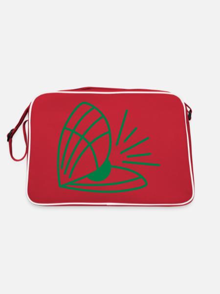 Schwarze Perle - Retro Tasche - Rot/Weiß - Hinten