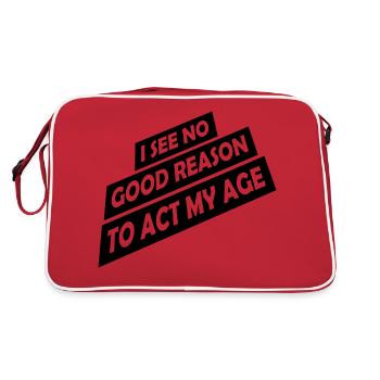 to act my age - Retro Bag - red/white - Back
