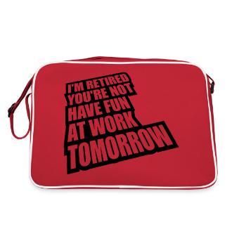 have fun at work - Retro Tasche - Rot/Weiß - Hinten
