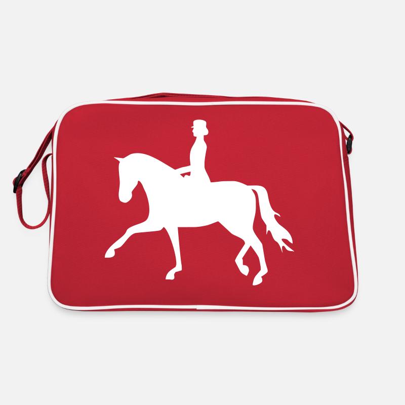 Cheval de dressage - Sac Retro - rouge/blanc