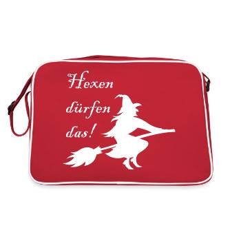Witches are allowed to do that - Retro Bag - red/white - Back