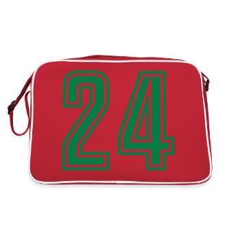 24 - Sac Retro - rouge/blanc - Dos