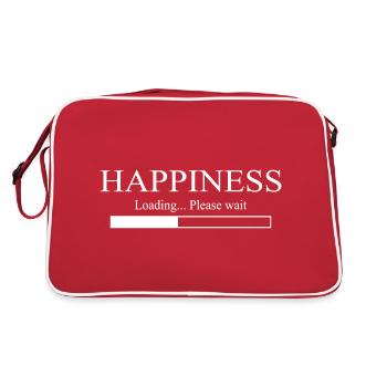 Happiness Loading Please wait - Retro Bag - red/white - Back