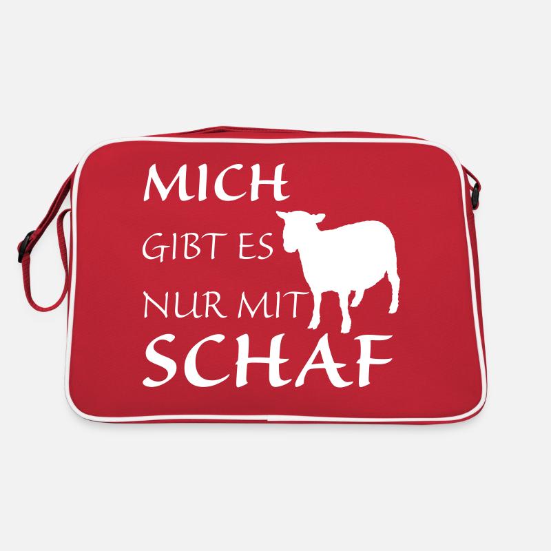 Nur mit Schaf Retro Tasche