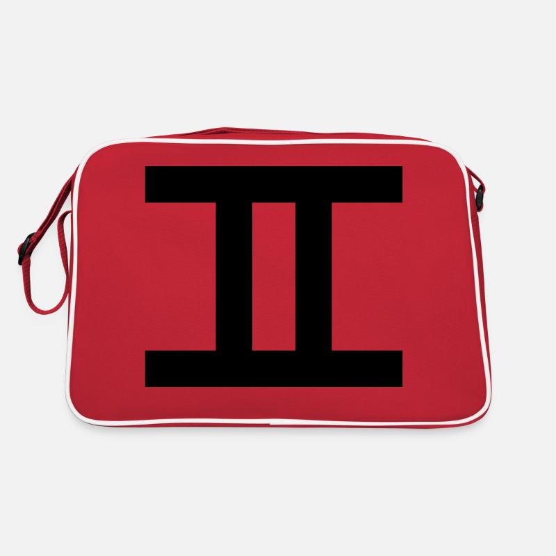 zahl_2_roemisch - Retro Tasche - Rot/Weiß