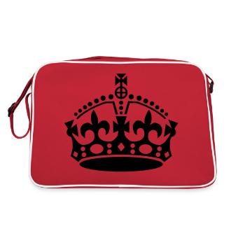 keep calm and carry on crown vector - Retro Bag - red/white - Back