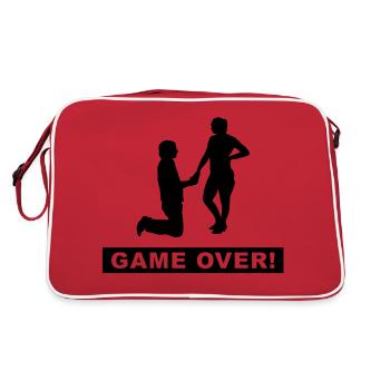 cerf la nuit - Sac Retro - rouge/blanc - Dos