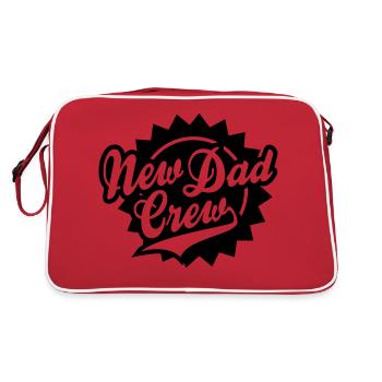New Dad Crew Shield Design - Retro Bag - red/white - Back