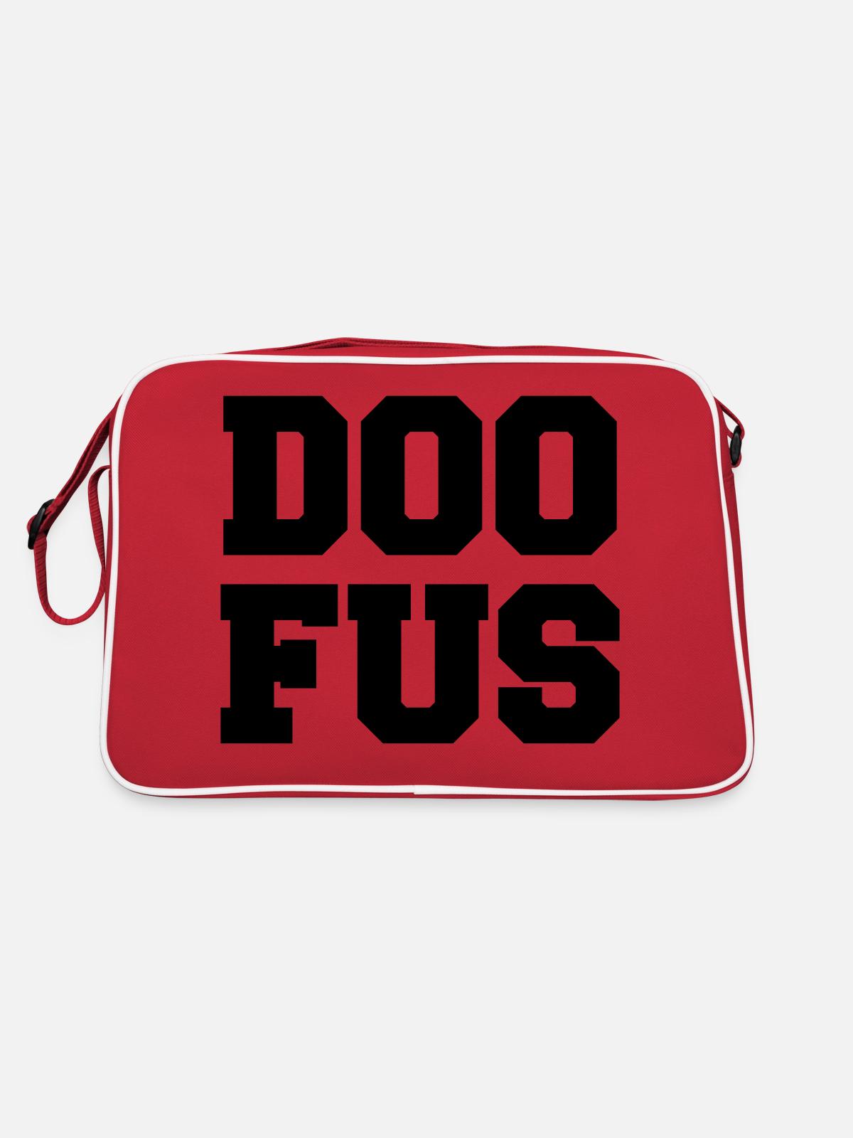Doofus College - Retro Bag - red/white - Back
