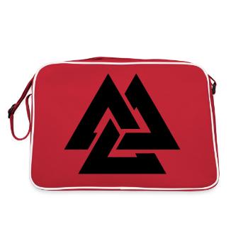 valknut symbole scandinave viking de Odin - Sac Retro - rouge/blanc - Dos