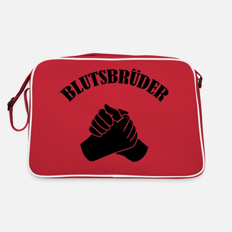blutsbrueder_001 - Retro Tasche - Rot/Weiß