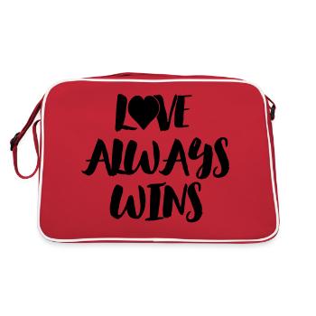 LOVE ALWAYS WINS - Sac Retro - rouge/blanc - Dos