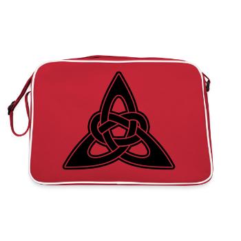 Celtic knots - Retro Bag - red/white - Back