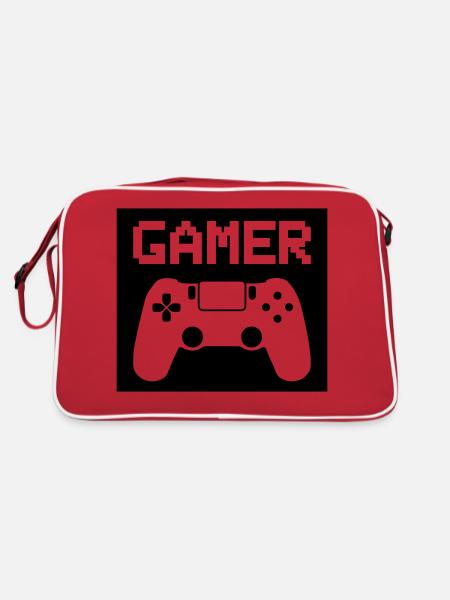 gamer - Retro Bag - red/white - Back