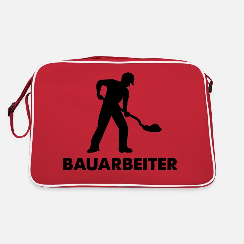 bauarbeiter baustelle 1 Retro Tasche