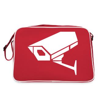 Caméra de surveillance - Sac Retro - rouge/blanc - Dos