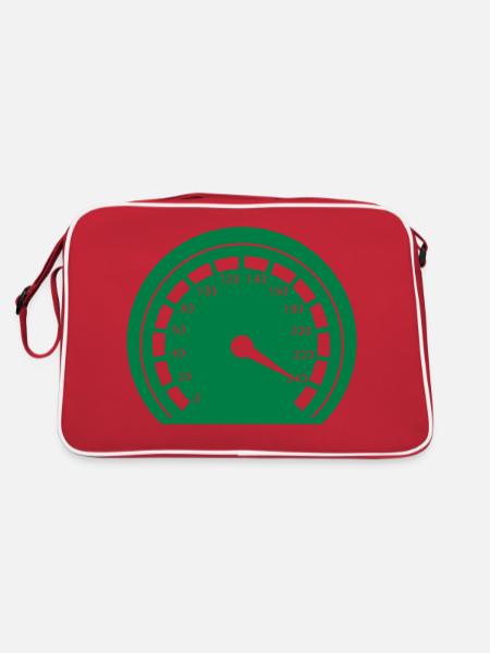 Compteur de vitesse Racing - Sac Retro - rouge/blanc - Dos