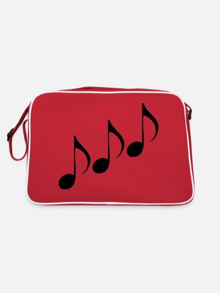 Note de Musique - Sac Retro - rouge/blanc - Dos