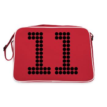 11 - Retro Tasche - Rot/Weiß - Hinten